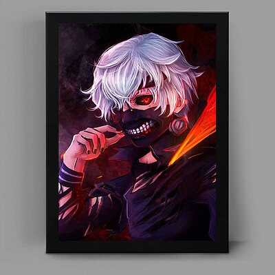 تابلو انیمه ای طرح توکیو غول tokyo ghoul