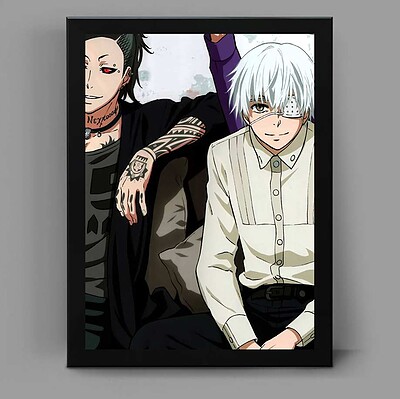 تابلو انیمه ای طرح توکیو غول tokyo ghoul