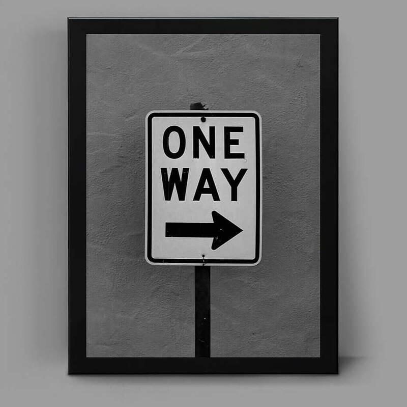 تابلو کنج پلاس طرح one way 