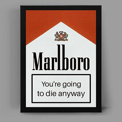 تابلو کنج پلاس طرح مالبرو marlboro