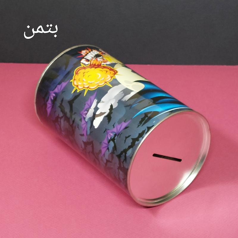  قلک استوانه ای کوبه استودیو با طرح های متفاوت انیمیشنی (فروزن ، بتمن ،افسون ، بن تن ،ماشین ها ، دختر کفشدوزکی ، تک شاخ یا یونیکورن ، گشت پنجه ای ، مرد عنکبوتی )  koobe studio animated coin banks