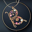 گردنبند دستساز کوبه استودیو از مس ، مروارید پرورشی و آمیتیست koobestudio necklace