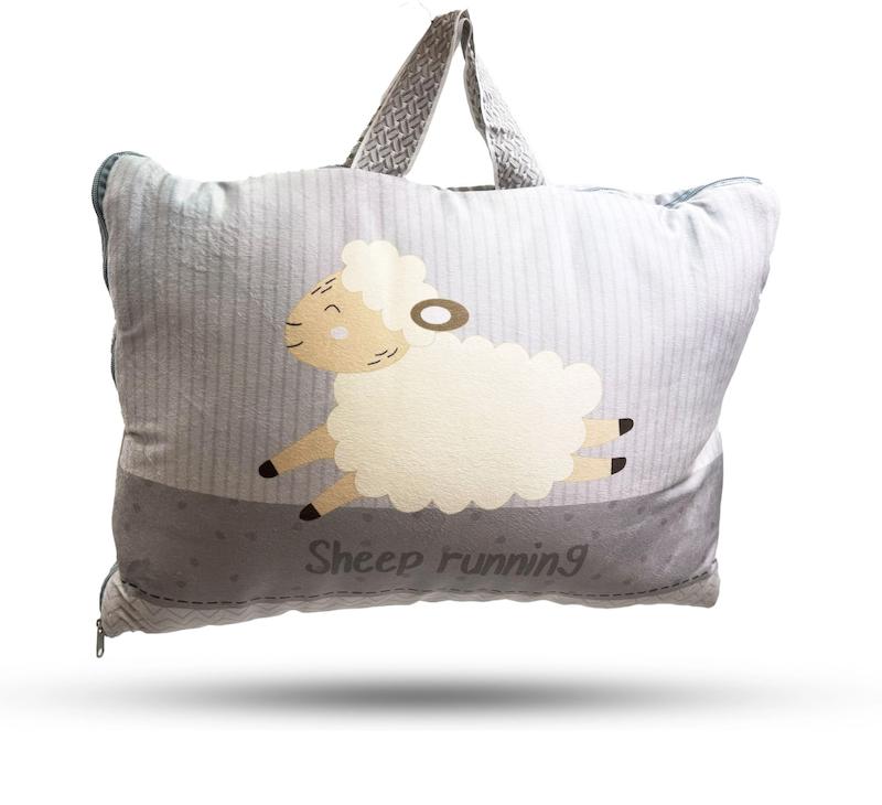 سرويس خواب سفري مخمل sweet sheep طوسي کيکو