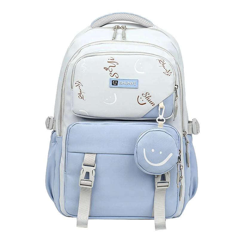 کوله پشتی مدرسه با طراحی ساده و شیک - ظرفیت بالا و سبک - مناسب برای همه‌ی مقاطع - همراه کیف قابل جدا شدن - کد KH86025