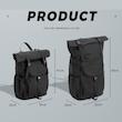 کوله پشتی ضدآب چندکاره - با طراحی Rolltop و ظرفیت قابل افزایش - سبک، جادار و مناسب مسافرت، دانشگاه، ورزش و استفاده روزمره - کد A4300
