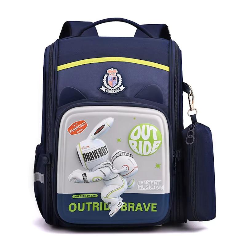 کوله پشتی مدرسه صندوقی از برند ZIHE - ضدآب و بادوام - مناسب برای کلاس اول تا ششم - طرح کارتونی، ارگونومیک و ضدسرقت و کاملا طبی - کد 15-151