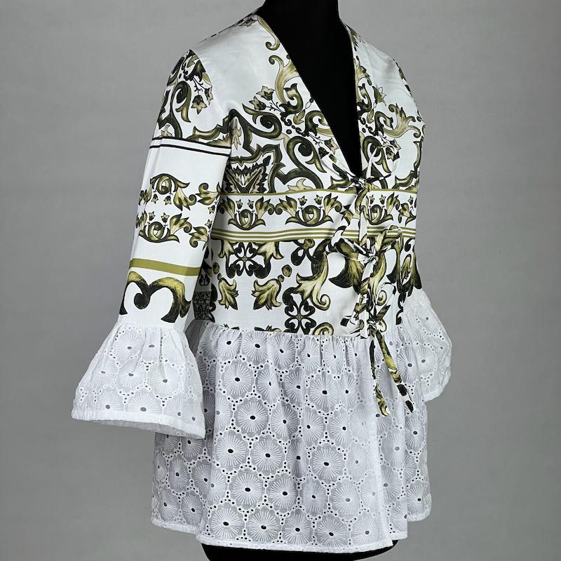 مانتو زنانه مدل عروسکی خامه دوزی کد AK1192