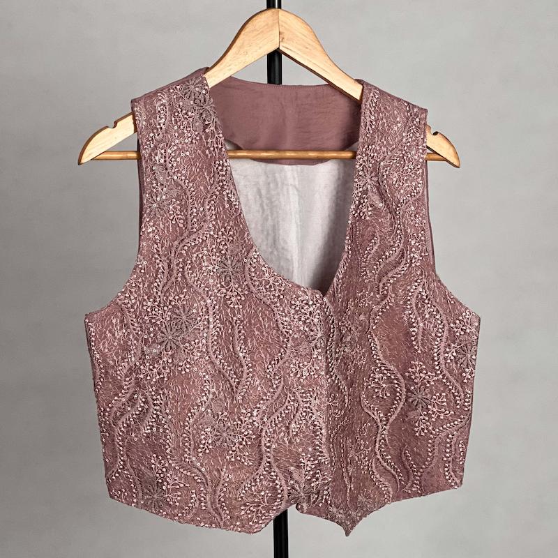 جلیقه زنانه مدل بابوس دانتل پولکدوزی کد AK1502