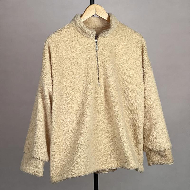 هودی تدی زنانه مدل نیم زیپ کد AK1516