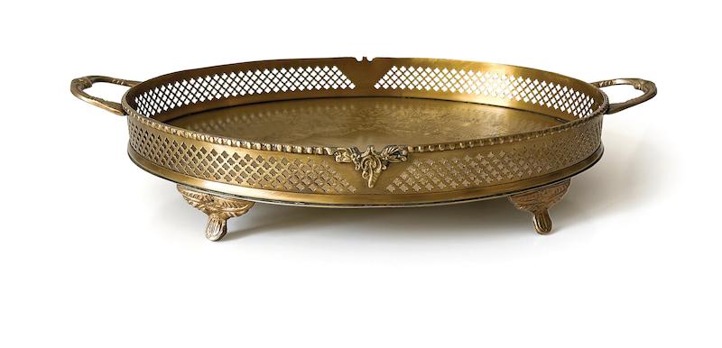 سینی بیضی برنجی ترنج