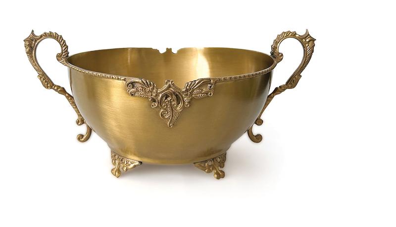 میوه خوری 4پایه برنجی مدل ترنج