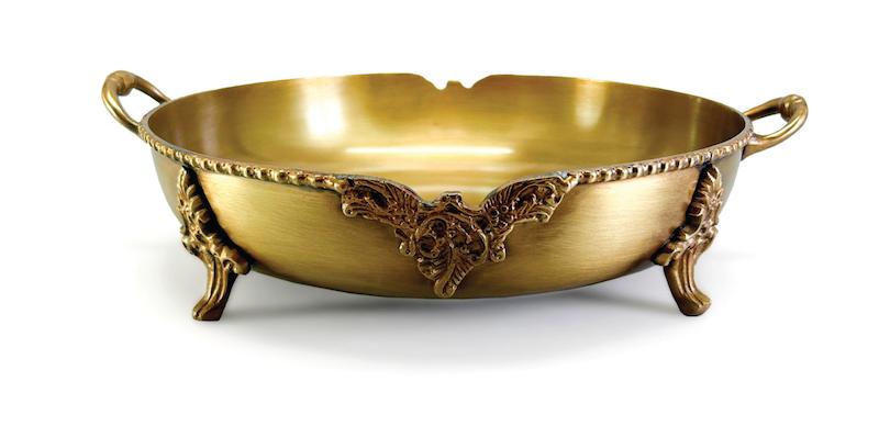 ظرف گرد 2دسته برنجی