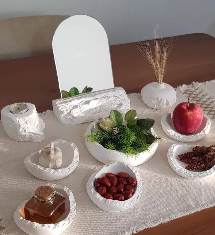 هفت سین طرح چوب دفرمه جدید|تولیدی کرج لند