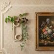 گلدان دیواری/گلجا دیوارکوب/حلقه ساده/رنگ فراباچینو /پتینه طلایی