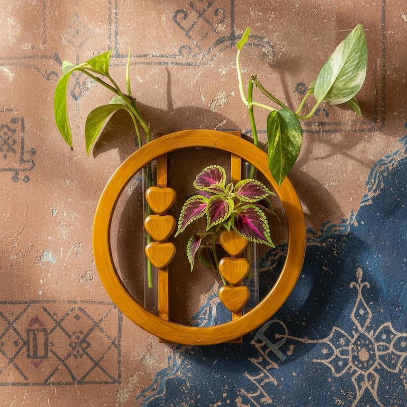 گلدان دیواری/گلجا دیوارکوب/طرح چوب دستساز صنایع دستی کرج لند
