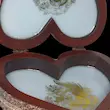خرید جعبه زیورارآلات قلبی ،دورتذهیب،کف رزین با طرح سیمرغ | تولید کرج لند