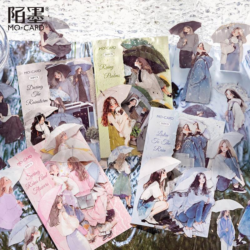 استیکر دختر باران