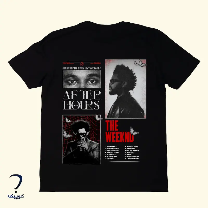 تیشرت مشکی د ویکند  The Weeknd