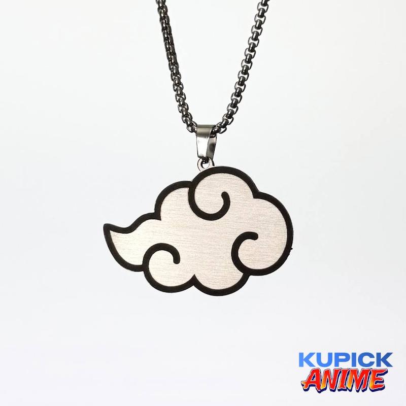 گردنبند انیمه Naruto مدل ابر آکاتسوکی از استیل ضد حساسیت