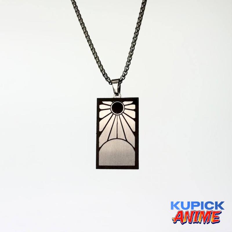 گردنبند انیمه دیمن اسلیر تانجیرو کامادو Demon Slayer Tanjiro Kamado استیل ضد حساسیت