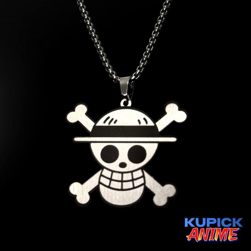 گردنبند وان پیس با طرح Mugiwara Flag، استیل ضد حساسیت و رنگ ثابت