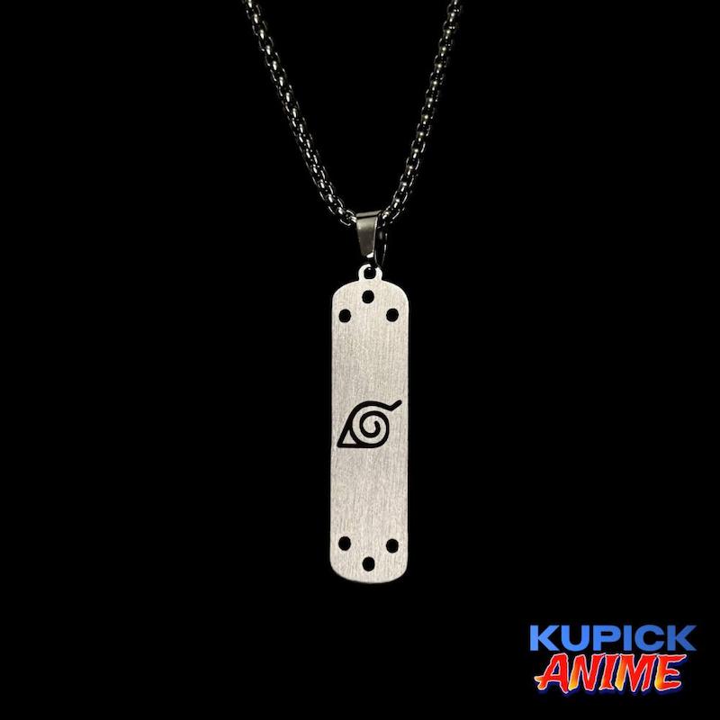 گردنبند ناروتو با طرح Naruto Konoha، استیل ضد حساسیت و رنگ ثابت