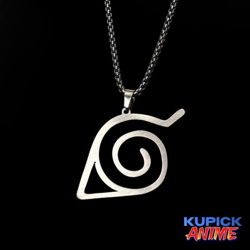 گردنبند ناروتو با طرح Naruto Konoha، استیل ضد حساسیت و رنگ ثابت