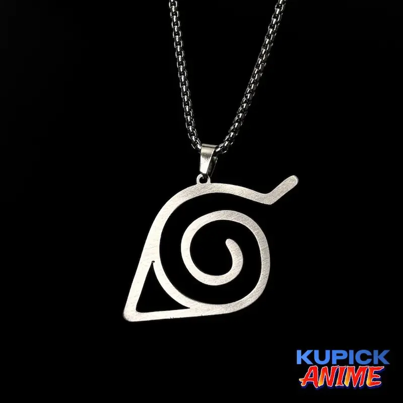 گردنبند ناروتو با طرح Naruto Konoha، استیل ضد حساسیت و رنگ ثابت