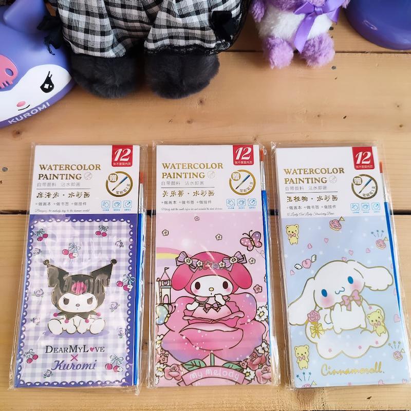 دفترچه رنگ آمیزی آبرنگی کرومی و سانریو 