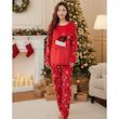 ست بلیز آستین بلند و شلوار تدی گرم بالا زنانه وارداتی کریسمسی