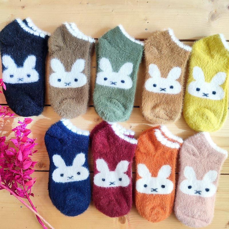 جوراب موهر زنانه طرح خرگوش 