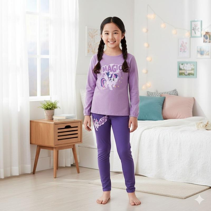 لگ دخترانه وارداتی برند Lupilu  طرح پونی مناسب 8-10 سال