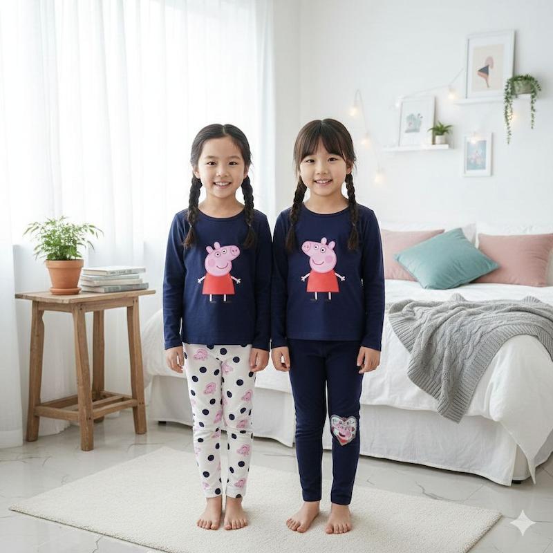 لگ دخترانه وارداتی برند peppapig طرح پپاپیگ 