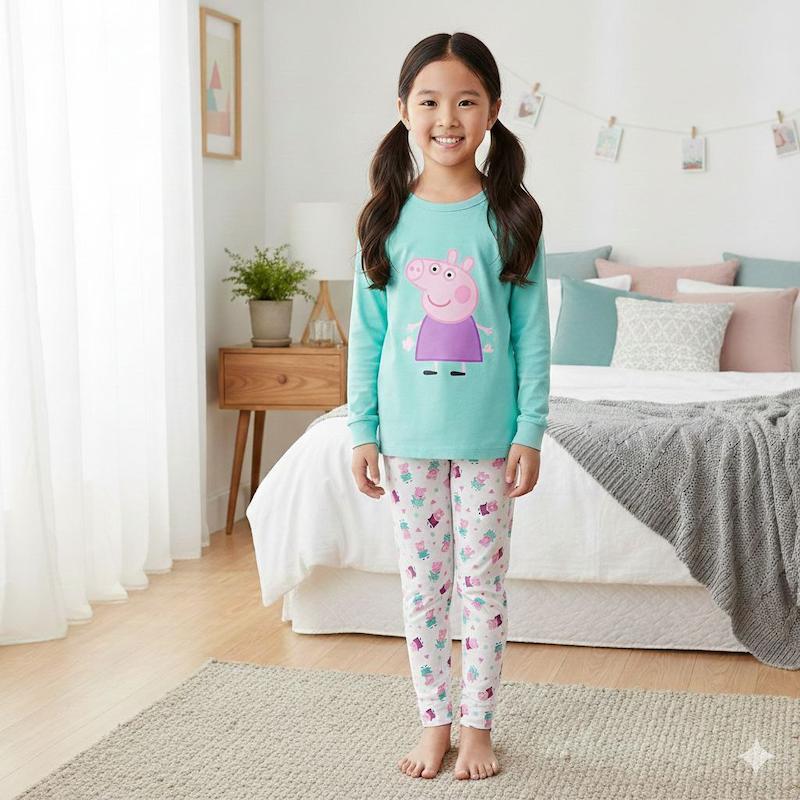 لگ دخترانه توکرک وارداتی برند peppapig طرح پپاپیگ 6-8 سال