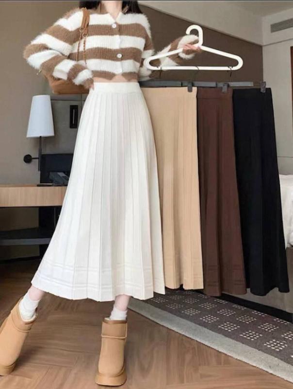 دامن بافت بلند زنانه وارداتی 