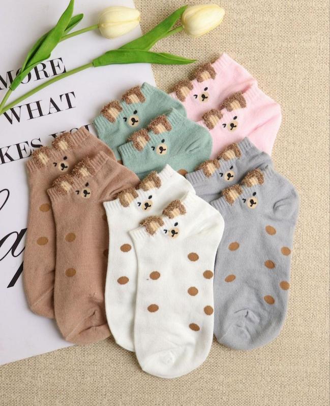 جوراب زنانه طرح خرسی