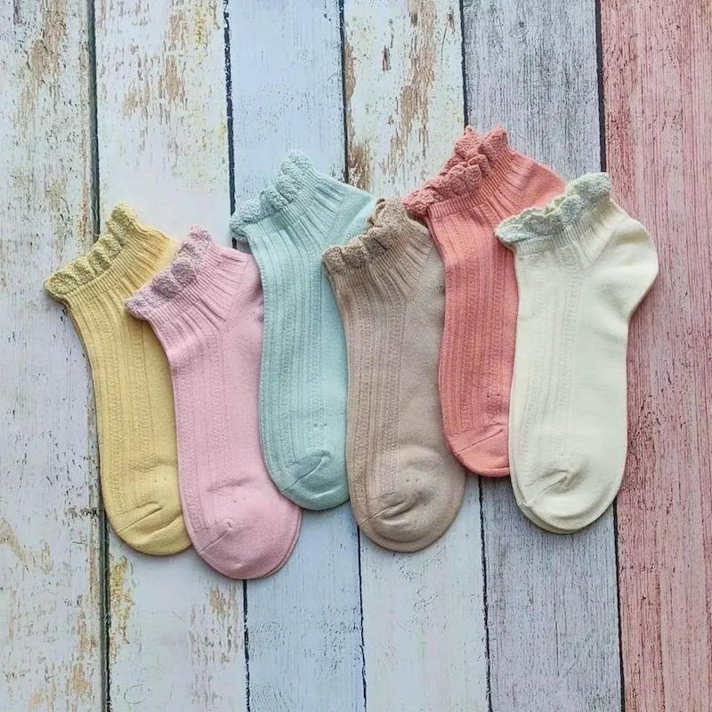 جوراب زنانه لپ گیپور پاستلی