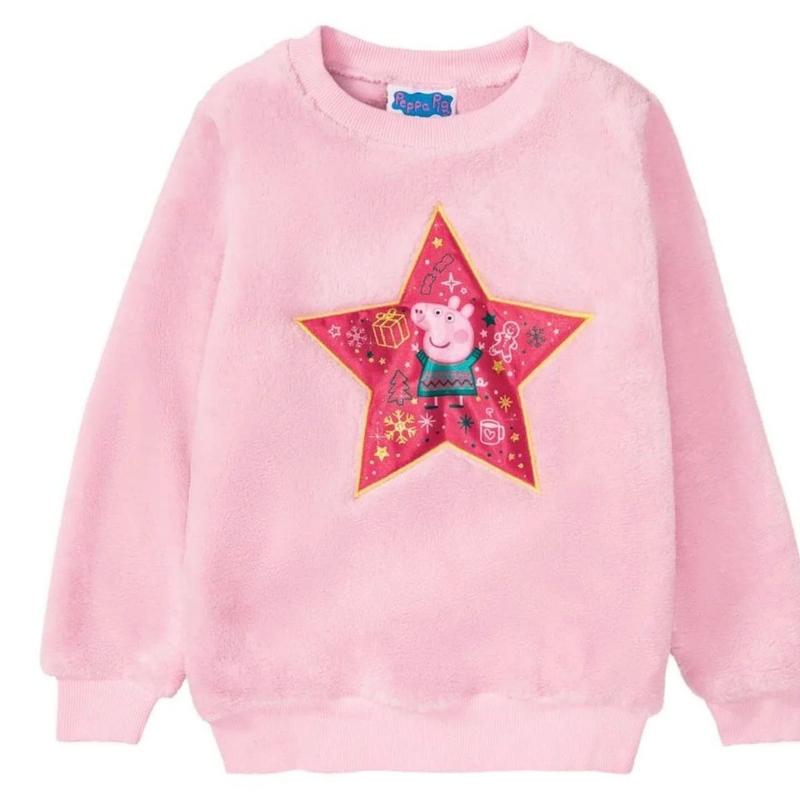 بلیز آستین بلند تدی دخترانه طرح پپاپیگ از برند peppapig آلمان 