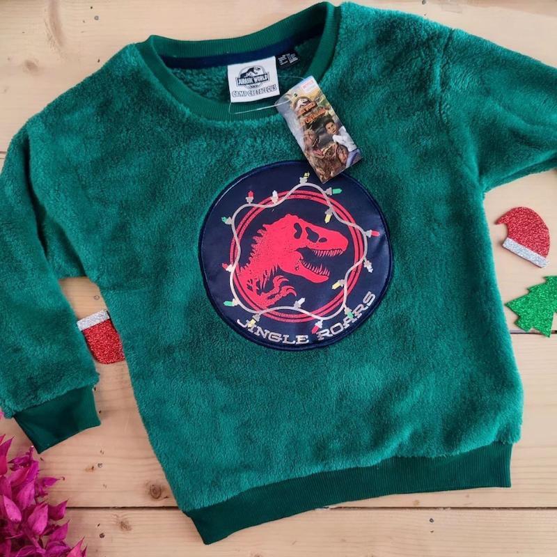 بلیز آستین بلند تدی دخترانه طرح دایناسور از برند Lupilu آلمان 