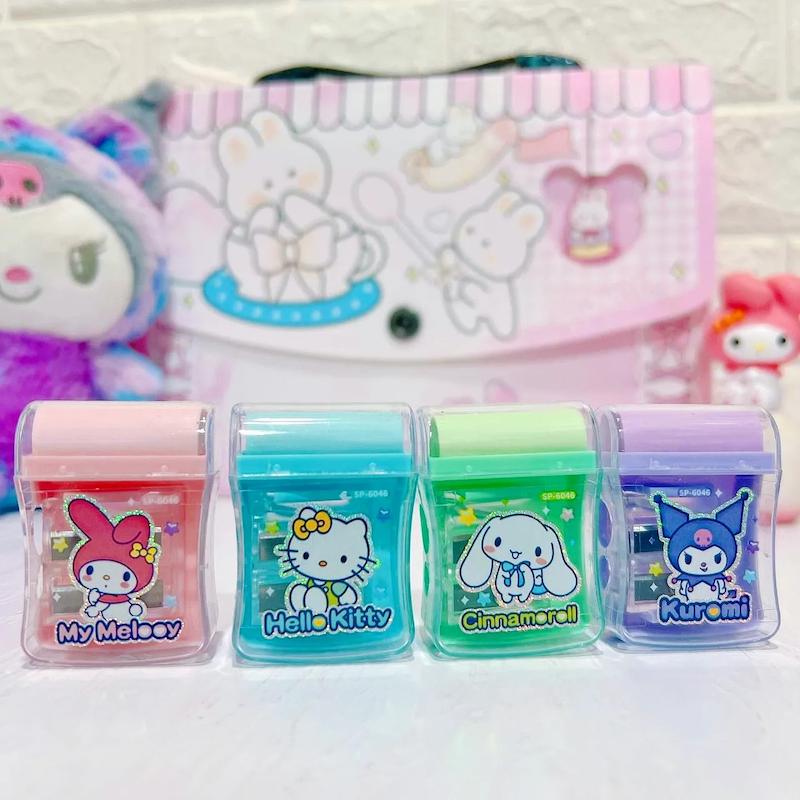 تراش مخزن دار دو تیغه و پاکن دار کرومی و سانریو 