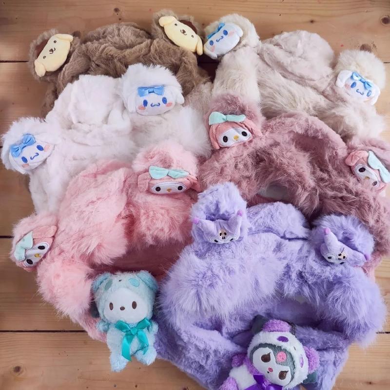 کلاه و شال گردن کرومی و سانریو 