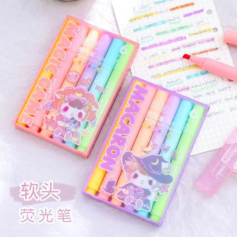 پک هایلایتر 6 عددی پاستلی کرومی و سانریو 