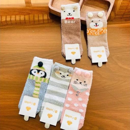 جوراب بوکله زنانه و بچگانه وارداتی گوش توپی