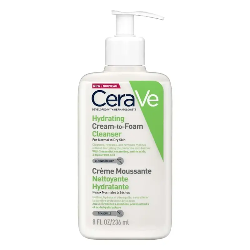 شوینده صورت سراوی مدل Hydrating Cream to Foam حجم 236ml