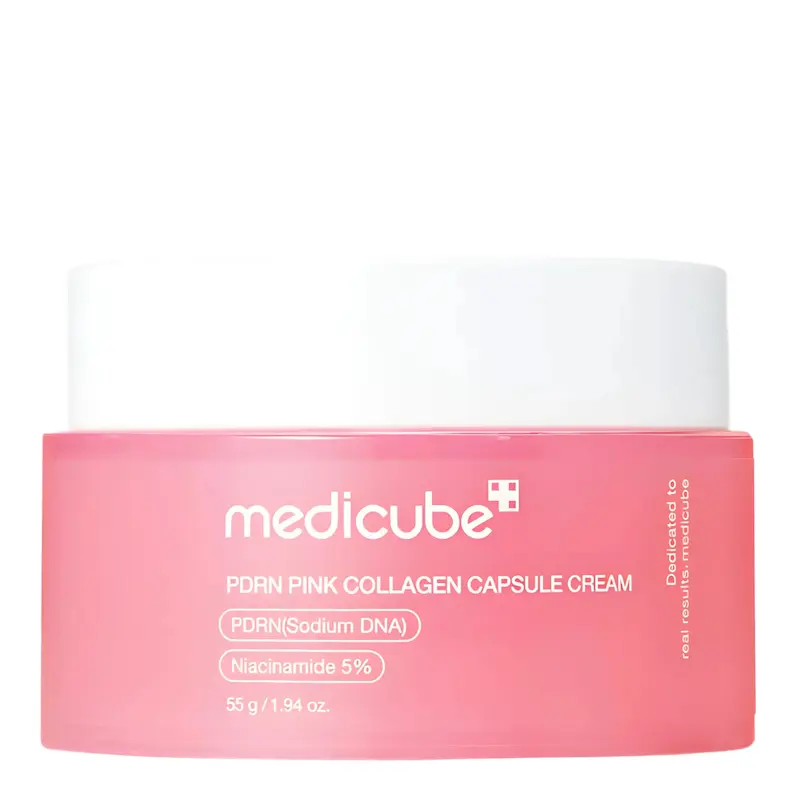 کرم کپسولی کلاژن و PDRN مدی کیوب صورتی — Medicube PDRN Pink Collagen Capsule Cream