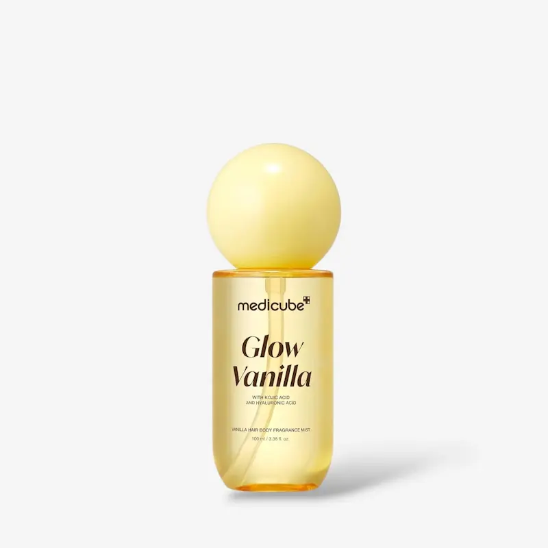 بادی میست و اسپری خوشبوکننده مو و بدن مدی کیوب Glow Vanilla Medicube Glow Vanilla Hair & Body Fragrance Mist