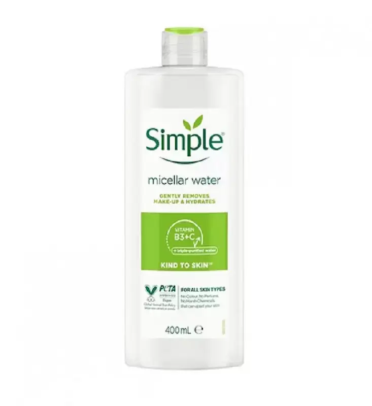 میسلار واتر سیمپل مدل Kind To Skin حجم ۴۰۰ میل | Simple Kind to Skin Micellar Cleansing Water 400ml