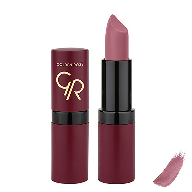 رژ لب مات گلدن رز مدل ولوت مت | Golden Rose Velvet Matte Lipstick