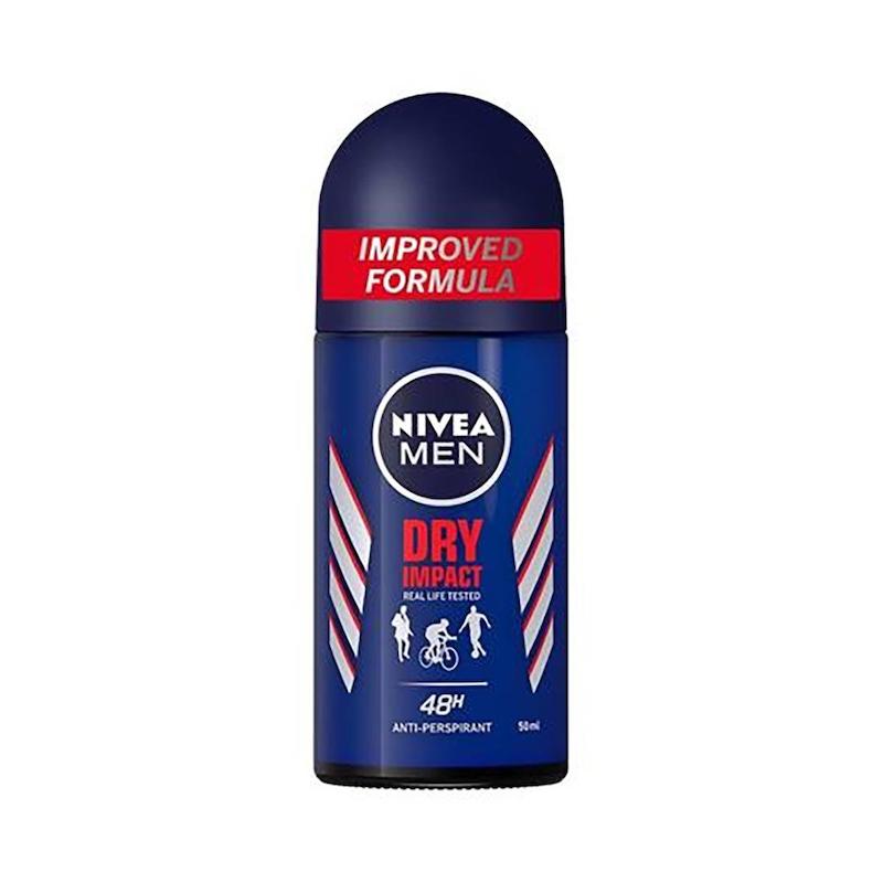 رول ضد تعریق مردانه نیوا مدل درای ایمپکت 50 میلی‌لیتر | NIVEA Men Dry Impact Roll-On 50ml