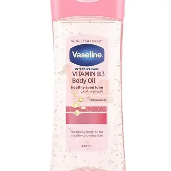 روغن بدن وازلین Vaseline مدل Lightening Body Oil حاوی Vitamin B3 حجم 200 میلی لیتر